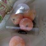 Peach Fruit Soap - Three Soaps In Box. Soap Art