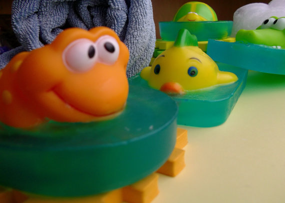 Children's Bath Toy In Glycerin Soap Pond
